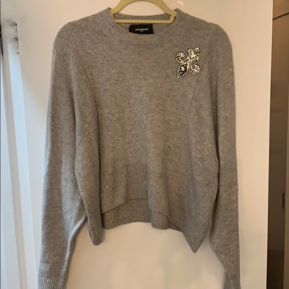 The Kooples Cashmere Grey Sweater Size 1